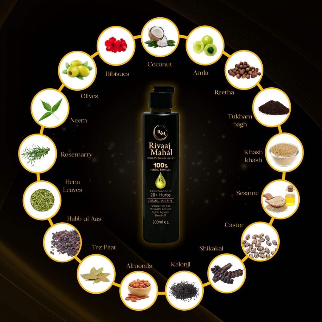 Rivaaj Mahal Hair Oil.